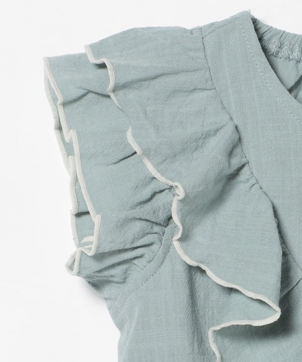 日本童裝 BE#AMS mini 刺繡荷葉邊上衣短褲兩件套裝 90-150cm 男童款 夏季 TOPS PANTS