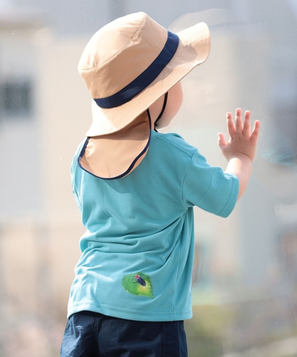 日本童裝 BE#AMS mini 防UV 吸水速乾 網眼口袋蟲蟲印花上衣 90-130cm 男童款 夏季 TOPS