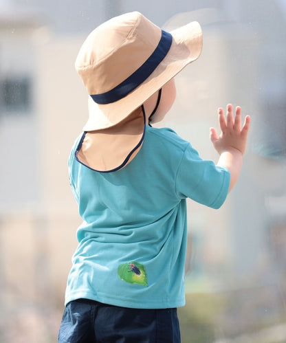 日本童裝 BE#AMS mini 防UV 吸水速乾 網眼口袋蟲蟲印花上衣 90-130cm 男童款 夏季 TOPS