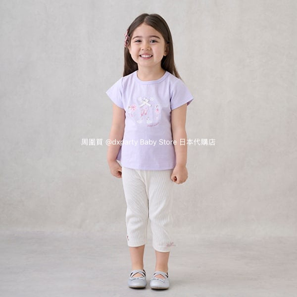 日本童裝 pe#main 可愛皺褶短袖上衣 80-130cm 女童款 夏季 TOPS