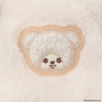 日本童裝 pe#main x Monchhichi 毛毛連衣及口水巾 70-80cm 男童款/女童款 初生嬰兒 秋季 Jumpsuit