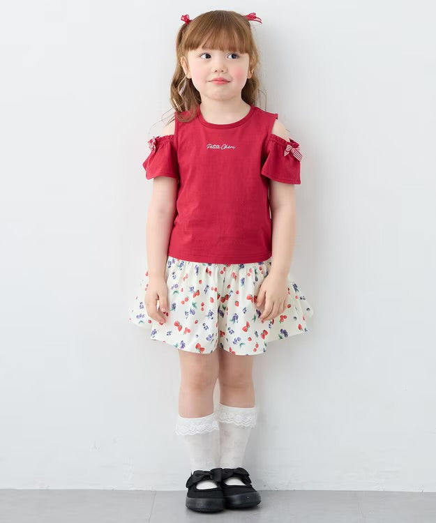 日本童裝 aF#a325 水果印花裙褲 100-150cm 女童款 夏季 PANTS