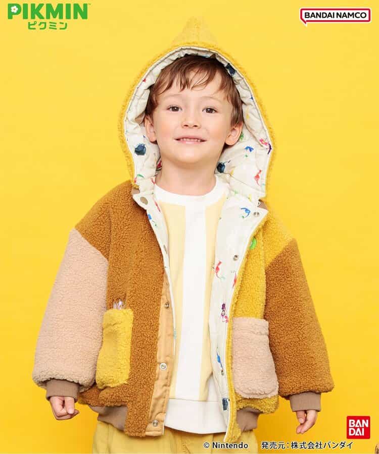 日本童裝 BREEZE x Pikmin 2Way 雙面兩著 夾棉外套 80-140cm 男童款/女童款 冬季 (適合初秋、香港平均溫度、寒冷天氣）OUTERWEAR 