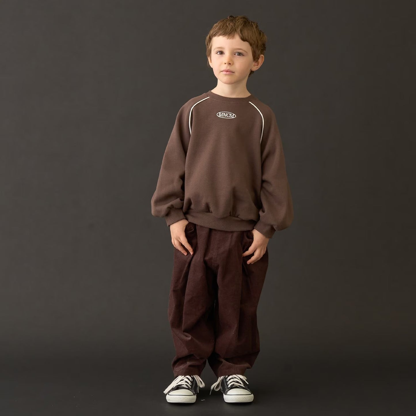 日本童裝 b・R# 抓毛數字印花衛衣 110-150cm 男童款 冬季 TOPS