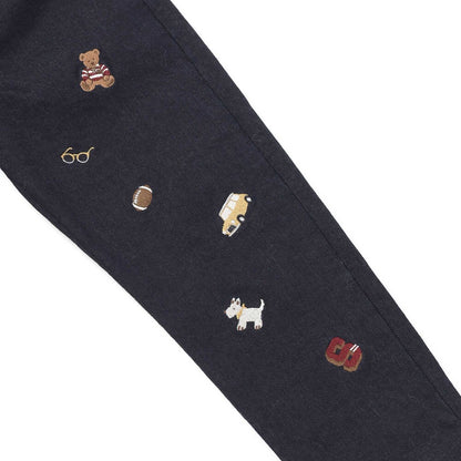 日本童裝  SLAP SLIP 刺繡薄抓毛長褲 80-130cm 男童款 冬季 PANTS