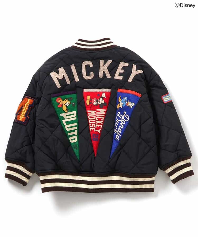 日本童裝 F.O.KIDS x Disney 拼布絎縫夾棉棒球外套 80-150cm 男童款/女童款 秋冬季 (適合初秋、香港平均溫度、寒冷天氣）OUTERWEAR  其他品牌童裝