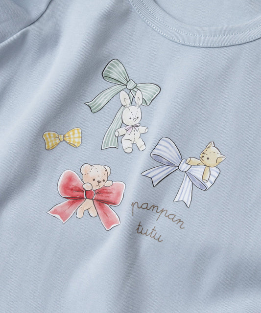 日本童裝 panpantutu 格仔小飛袖上衣 80-140cm 女童款 夏季 TOPS