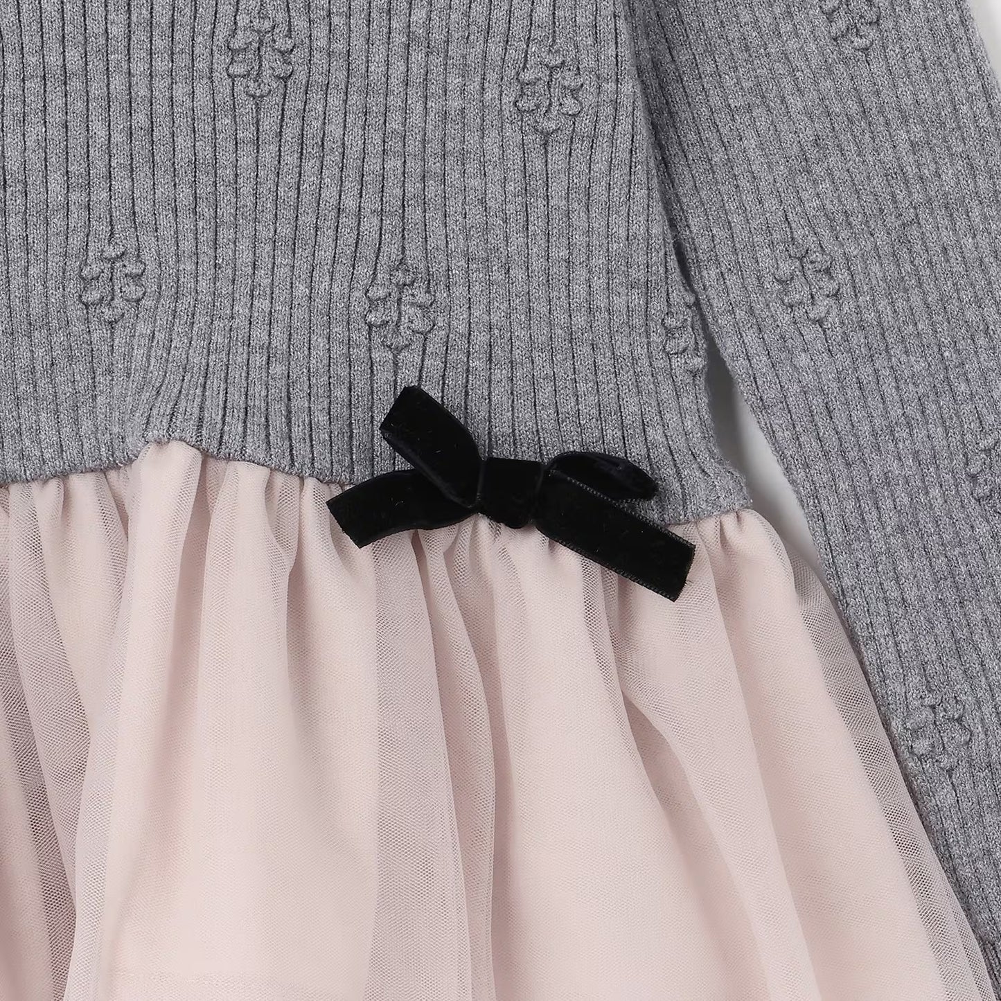 日本童裝 pe#main 針織薄紗收腰上衣 80-130cm 女童款 冬季 TOPS