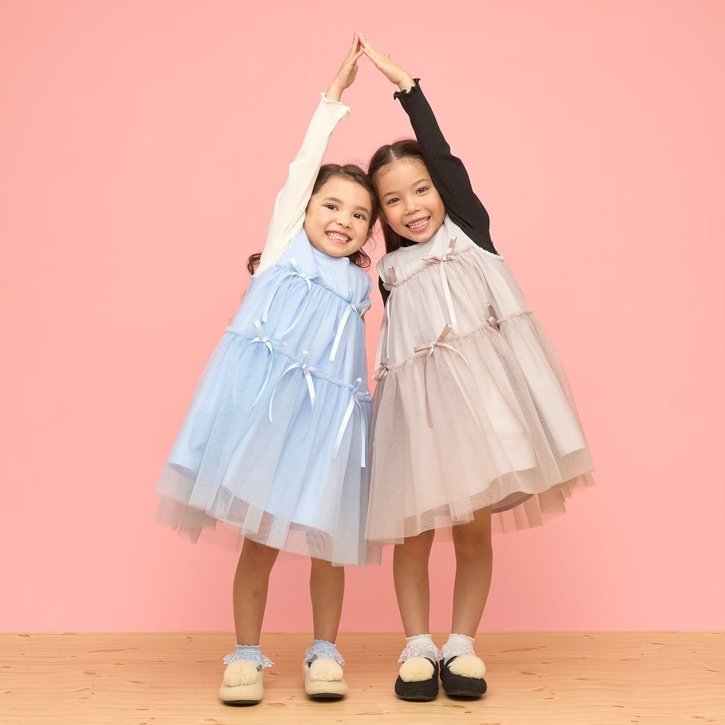 日本童裝 Ly# mine 蓬鬆薄紗多層連身裙 100-150cm 女童款 冬季 DRESSES