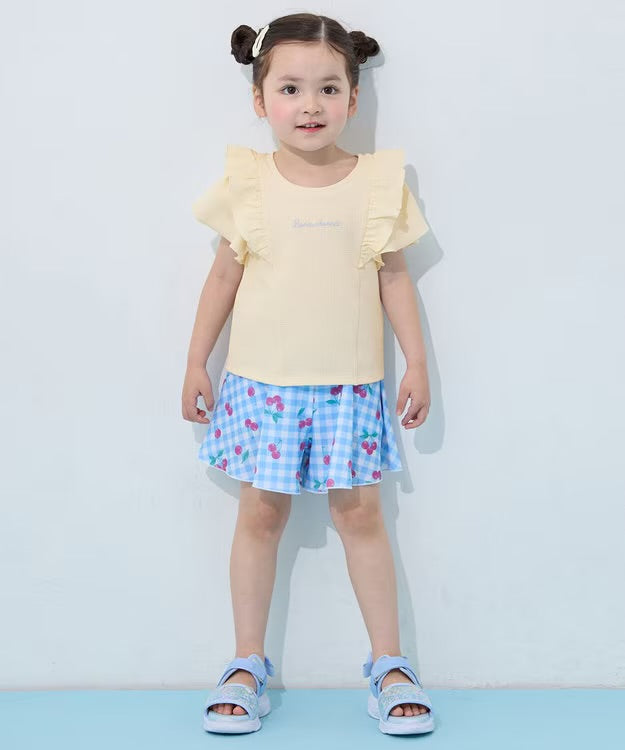 日本童裝 aF#a325 防UV 泳衣兩件套裝 100-140cm 女童款 夏季 夏日玩水泳衣特輯