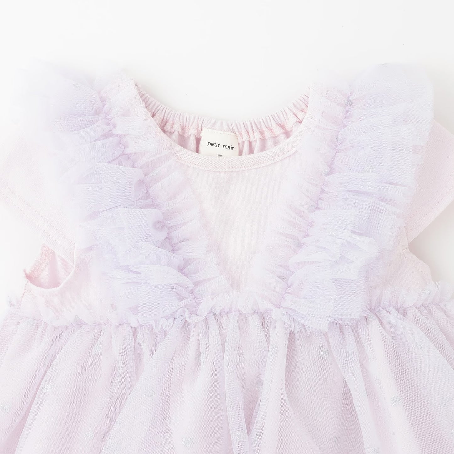 日本童裝 pe#main 假兩件薄紗拼接上衣 80-130cm 女童款 夏季 TOPS