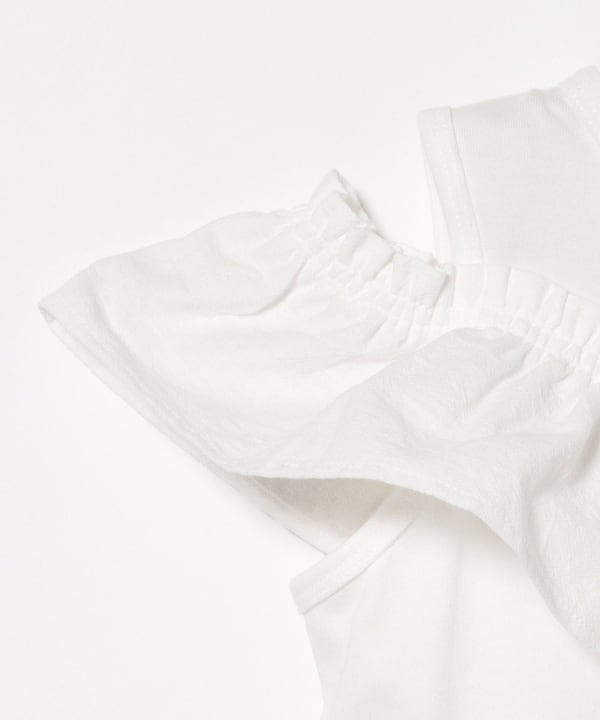 日本童裝 BE#AMS mini 荷葉邊露肩上衣 90-140cm 女童款 夏季 TOPS
