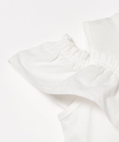 日本童裝 BE#AMS mini 荷葉邊露肩上衣 90-140cm 女童款 夏季 TOPS