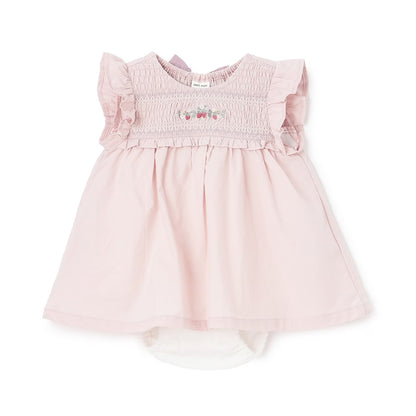 日本童裝 pe#main 士多啤梨刺繡連衣 70-80cm 女童款 初生嬰兒 夏季 Jumpsuit