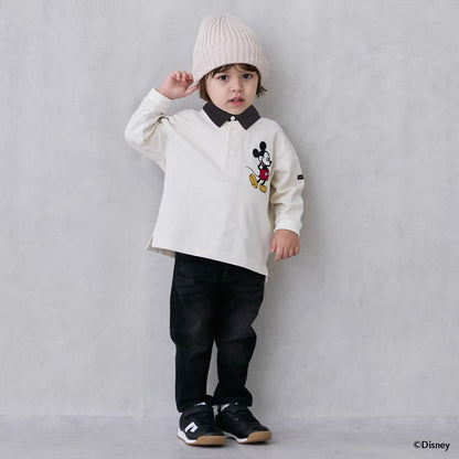 日本童裝 pe#main x Disney 橄欖球風長袖T卹 80-130cm 男童款 秋季 TOPS
