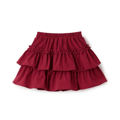 日本童裝 Ly# mine 層疊蛋糕短裙 100-150cm 女童款 冬季 SKIRTS 聖誕紅/新年紅