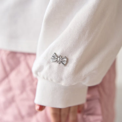 日本童裝 Ly# mine 側邊褶皺印花衛衣 100-150cm 女童款 冬季 TOPS