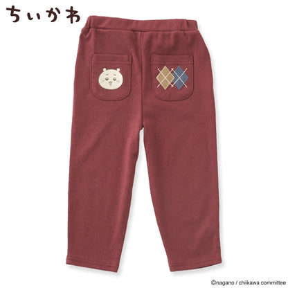 日本童裝 pe#main x【Chiikawa】菱形貼花長褲 80-130cm 男童款/女童款 初生嬰兒 夏季 PANTS