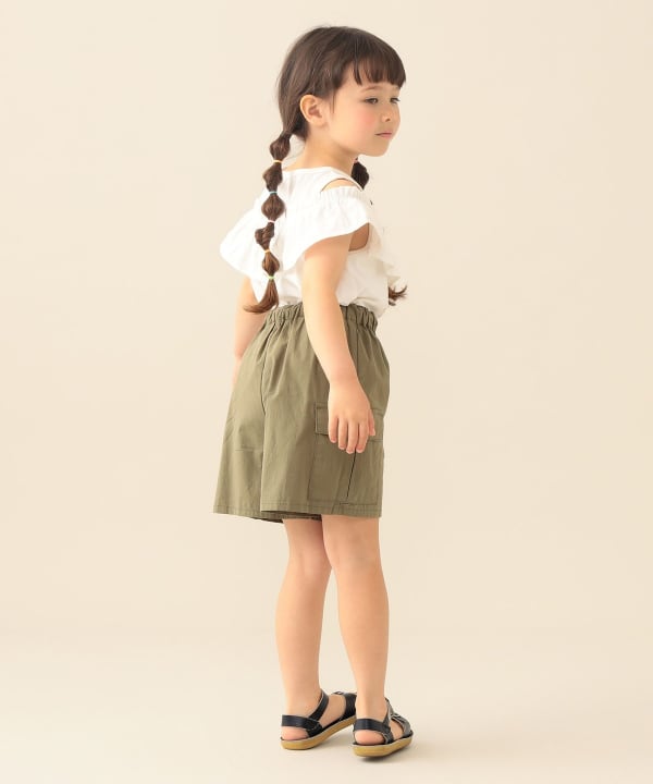 日本童裝 BE#AMS mini 荷葉邊露肩上衣 90-140cm 女童款 夏季 TOPS