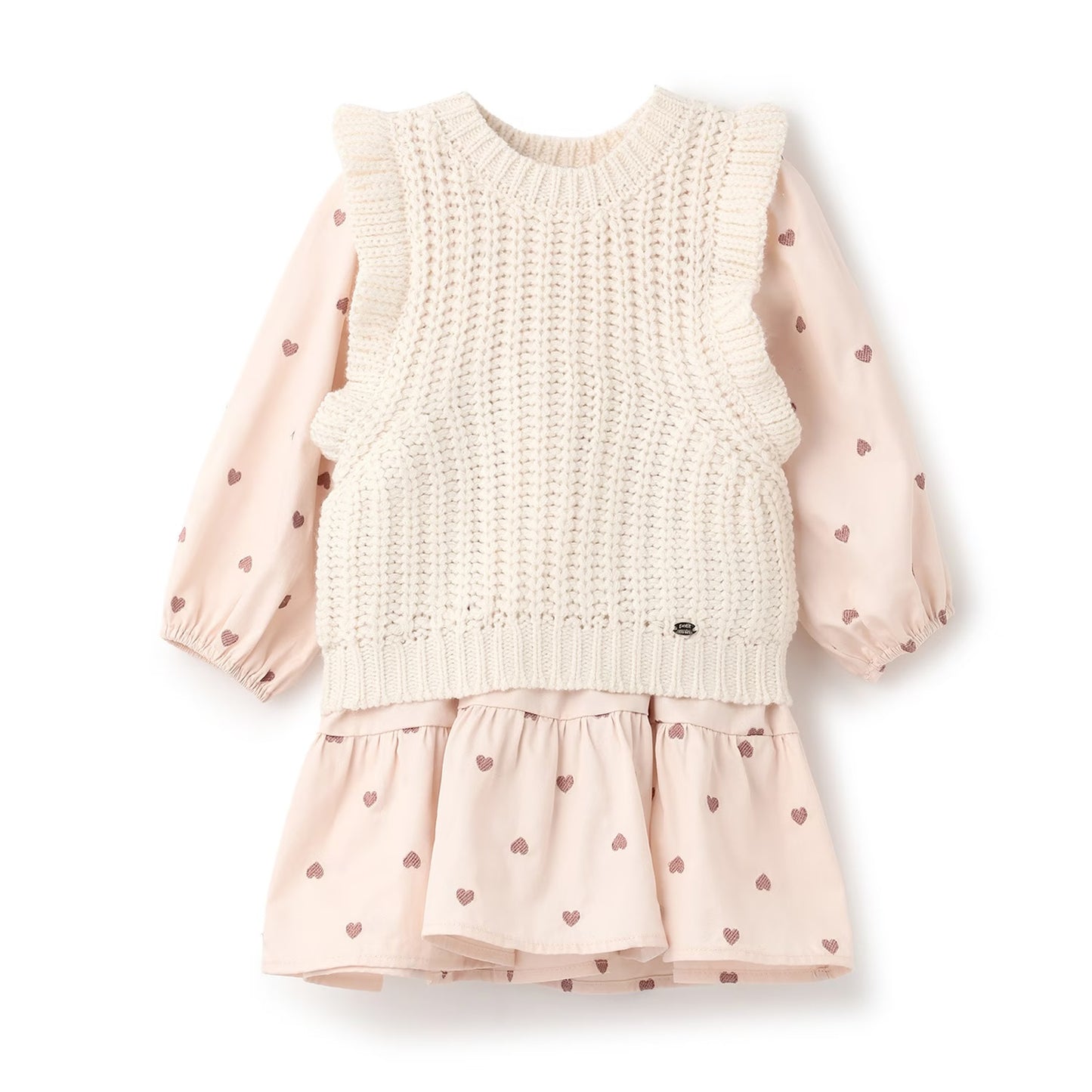 日本童裝 pe#main 針織背心連身裙套裝 80-130cm 女童款 冬季 TOPS DRESSES