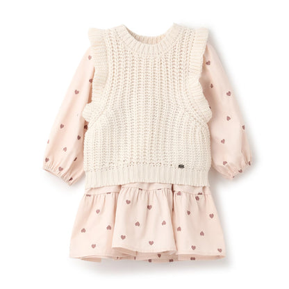日本童裝 pe#main 針織背心連身裙套裝 80-130cm 女童款 冬季 TOPS DRESSES