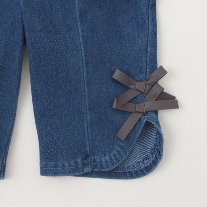 日本童裝 pe#main 防污系列 七分長蝴蝶結短褲 80-130cm 女童款 夏季 PANTS