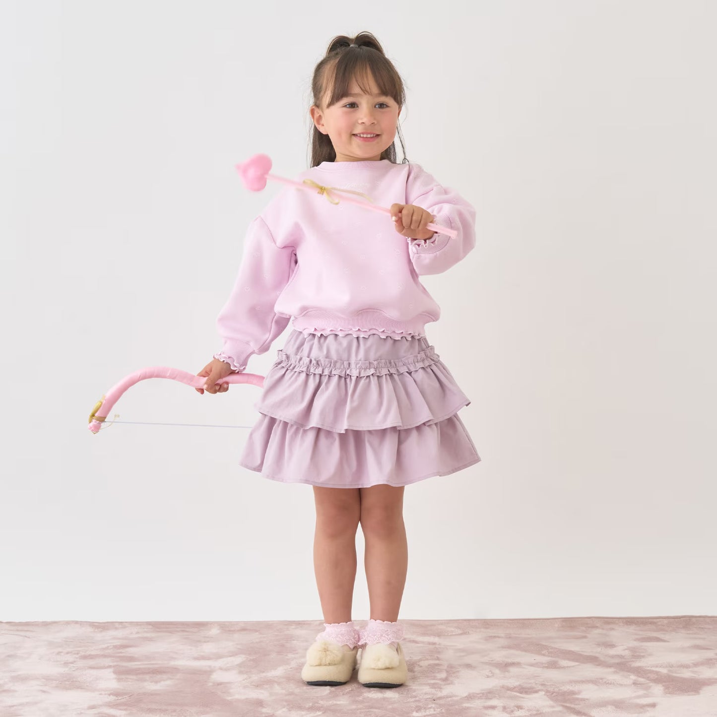 日本童裝 Ly# mine 層疊蛋糕短裙 100-150cm 女童款 冬季 SKIRTS 聖誕紅/新年紅