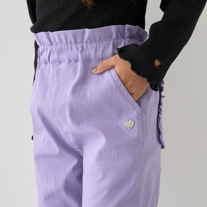 日本童裝 Ly# mine 荷葉邊口袋彈力長褲 100-140cm 女童款 秋季 PANTS