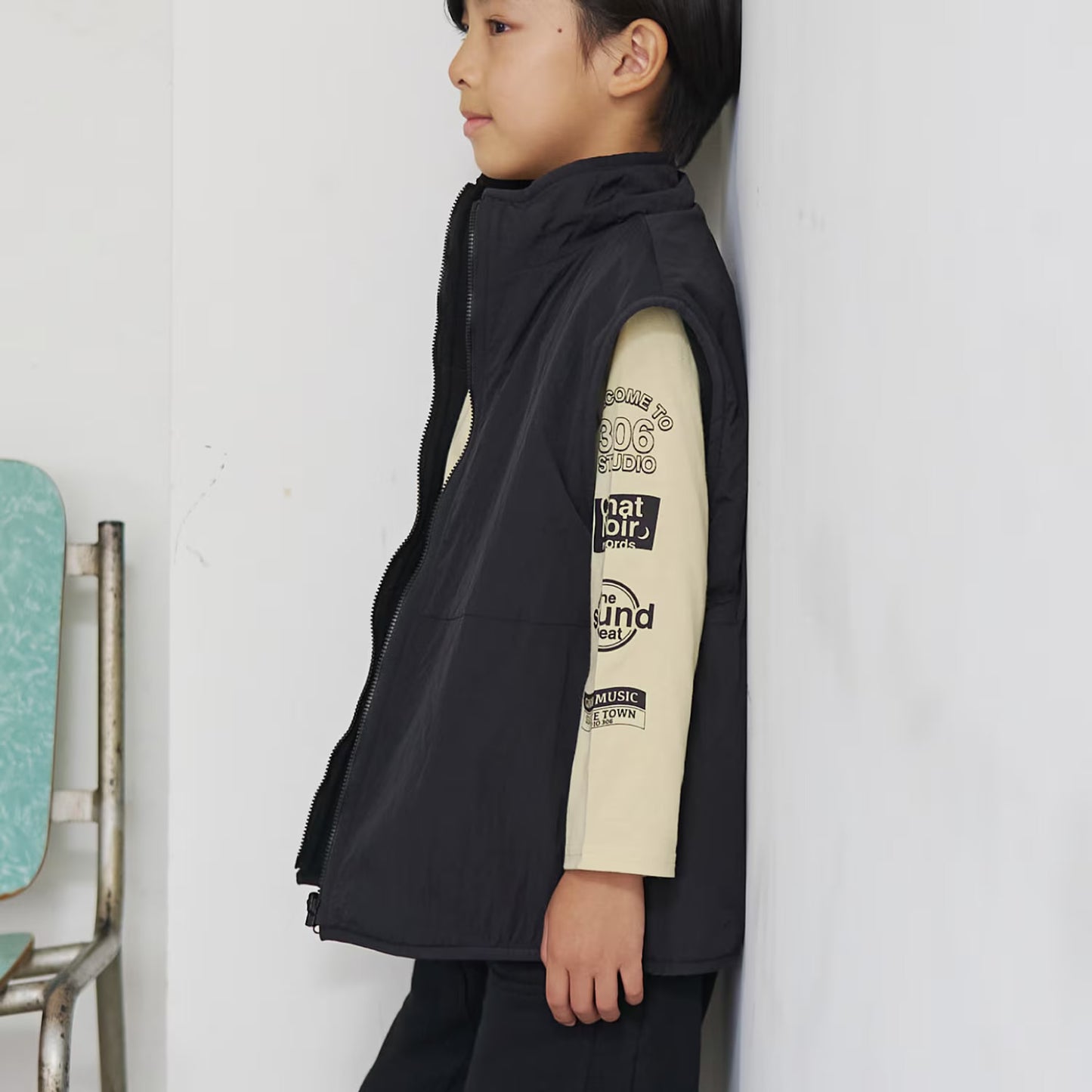 日本童裝 b・R# 2Way 雙面兩著 背心外套 100-150cm 男童款 冬季 OUTERWEAR 【日本預售：2026年9月中旬】