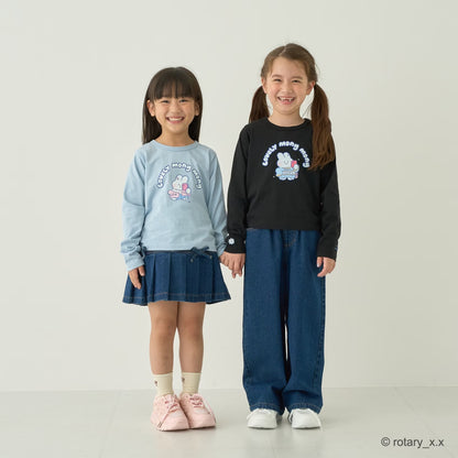 日本童裝 Ly# mine 後繫帶蝴蝶結牛仔褲 100-140cm 女童款 秋季 PANTS