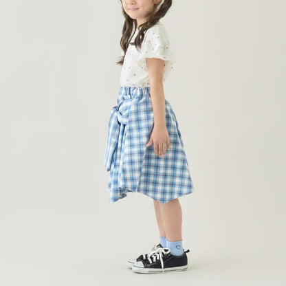 Japanese children's clothing Ly# mine tank top and shorts set 100-150cm girls summer TOPS PANTS 