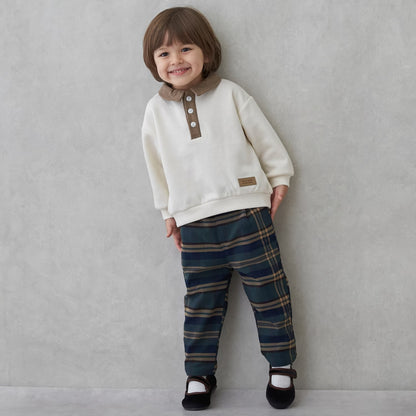 日本童裝 pe#main 抓毛翻領衛衣 90-130cm 男童款 冬季 TOPS