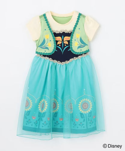 日本童裝 aF#a325 x Disney FROZEN Anna連身裙 90-140cm 女童款 夏季 DRESSES