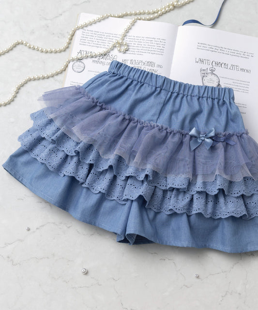 Japanese children's clothing panpantutu bow heart skirt 80-140cm girls summer dresses 