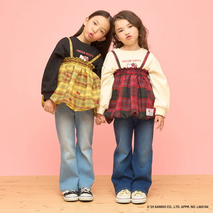 日本童裝 Ly# mine x Sanrio 4Way 前後兩著 可變上衣 可變短裙 100-140cm 女童款 冬季 TOPS SKIRTS