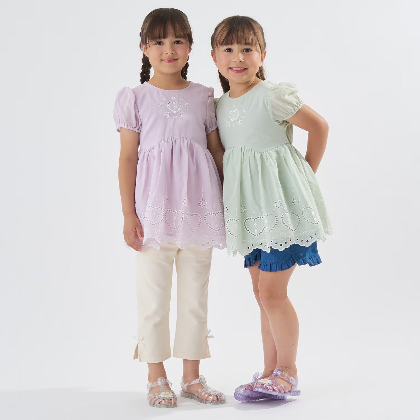 Japanese children's clothing Ly# mine tank top and shorts set 100-150cm girls summer TOPS PANTS 