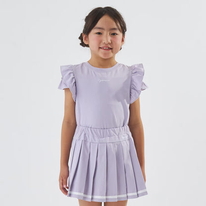 日本童裝 Ly# mine 2Way 前後兩著 隔熱布料 防UV 小飛袖上衣 100-140cm 女童款 夏季 TOPS