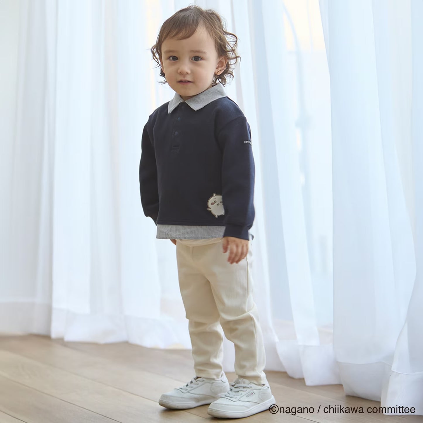 日本童裝 pe#main x Chiikawa 彈力休閒長褲 80-120cm 男童款 夏季 PANTS