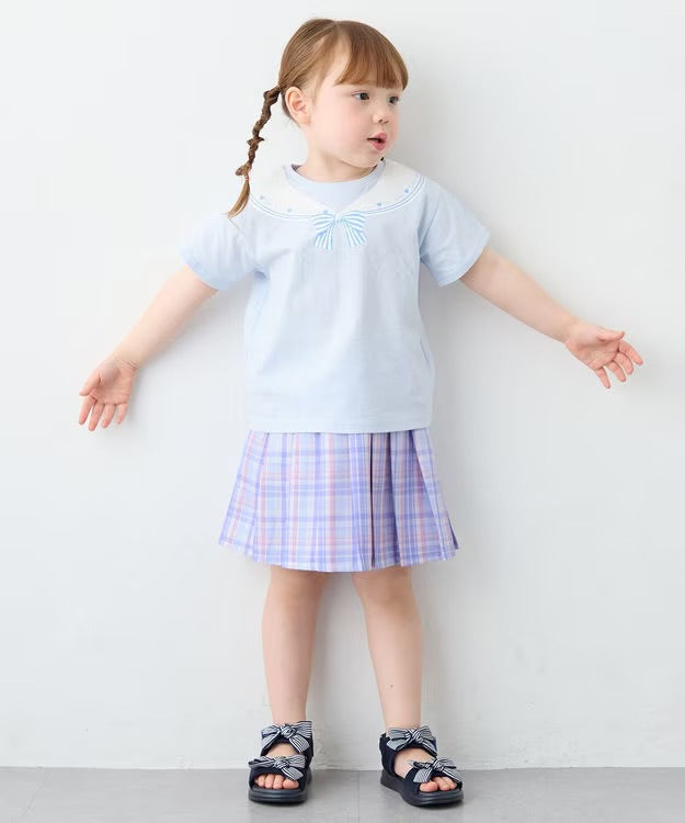 日本童裝 aF#a325 印花短袖上衣 90-160cm 女童款 夏季 TOPS