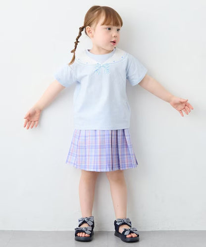 日本童裝 aF#a325 印花短袖上衣 90-160cm 女童款 夏季 TOPS