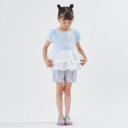 Japanese children's clothing Ly# mine tank top and shorts set 100-150cm girls summer TOPS PANTS 