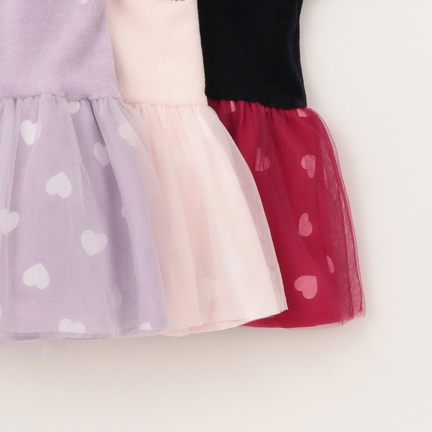 日本童裝 pe#main x Disney 絨毛薄紗拼接上衣 80-130cm 女童款 秋季 TOPS