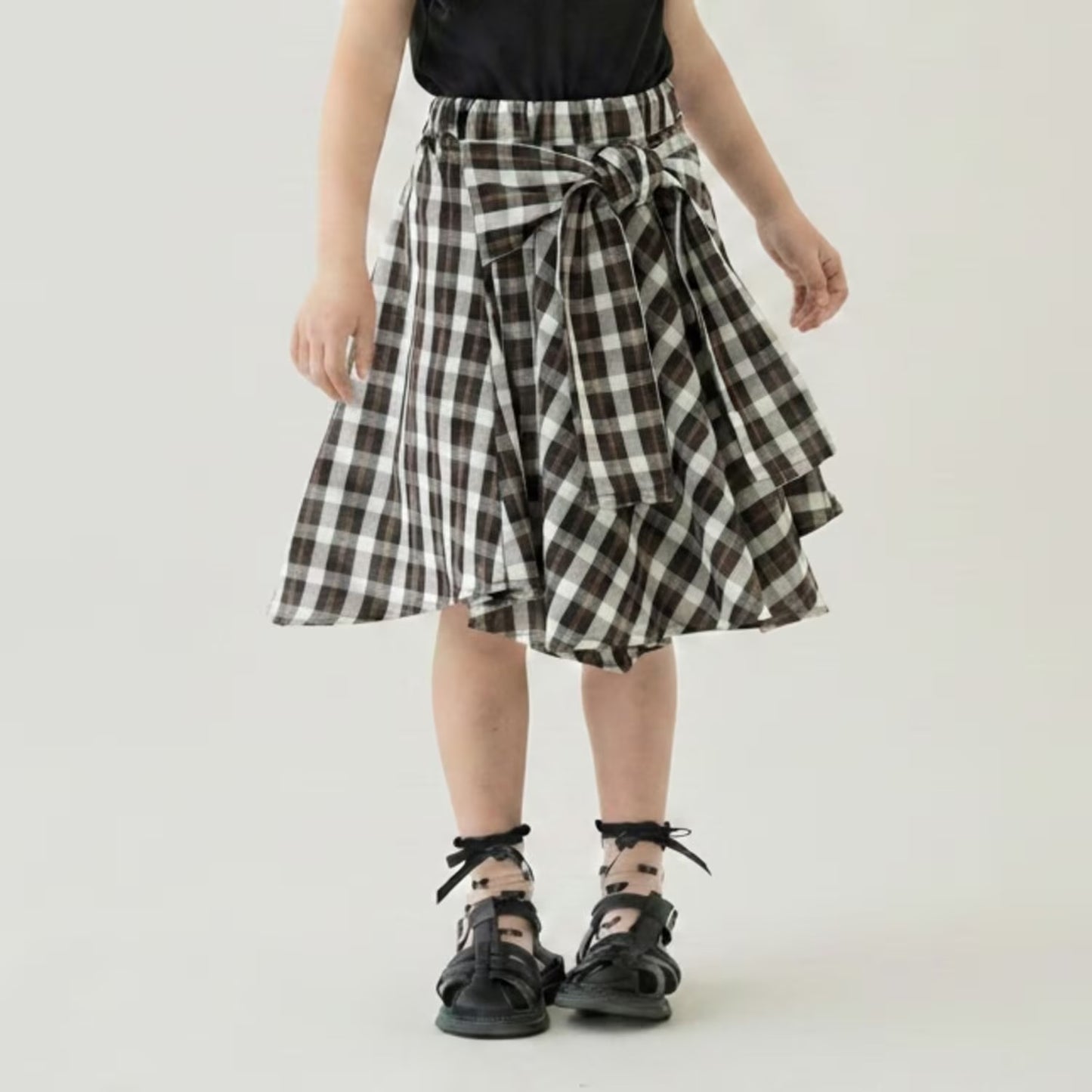 Japanese children's clothing Ly# mine tank top and shorts set 100-150cm girls summer TOPS PANTS 