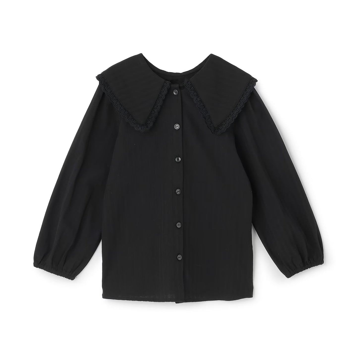 日本童裝 Ly# mine 2Way 前後兩著 荷葉領襯衫 100-140cm 女童款 秋季 TOPS 面試/宴會/表演