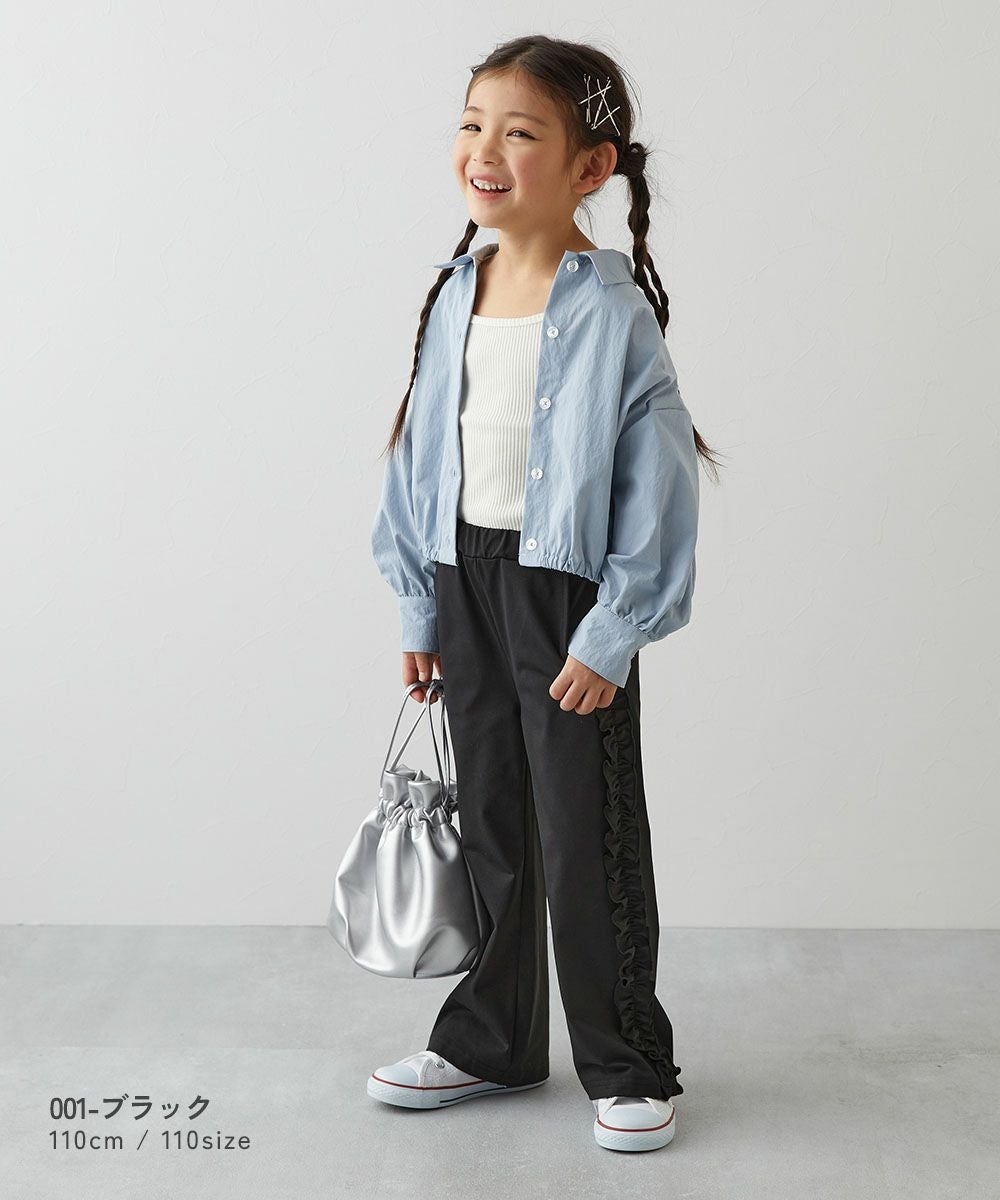日本童裝 dev!rock 速乾系列 易洗耐洗 【5大功能】 側邊荷葉邊長褲 100-160cm 女童款 夏季 PANTS