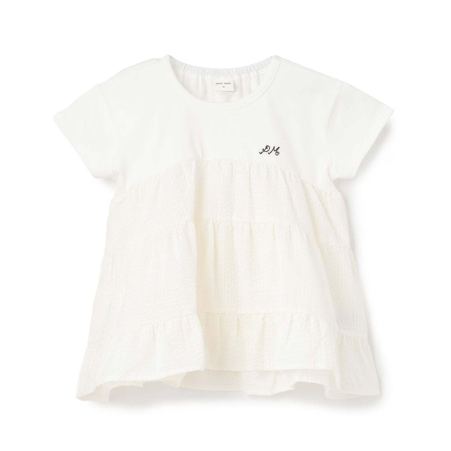 日本童裝 pe#main 拼接上衣 80-130cm 女童款 夏季 TOPS