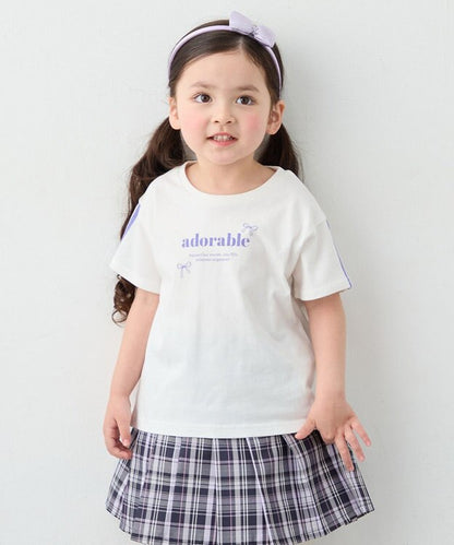 日本童裝 aF#a325 印花短袖上衣 90-160cm 女童款 夏季 TOPS
