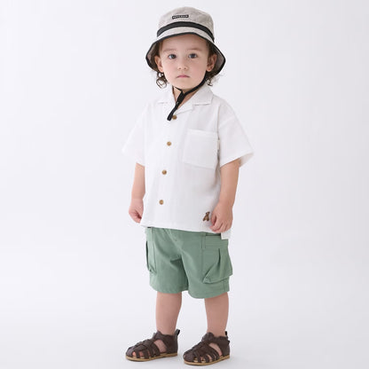 日本童裝 pe#main 各種圖案短袖襯衫 80-130cm 男童款 夏季 TOPS