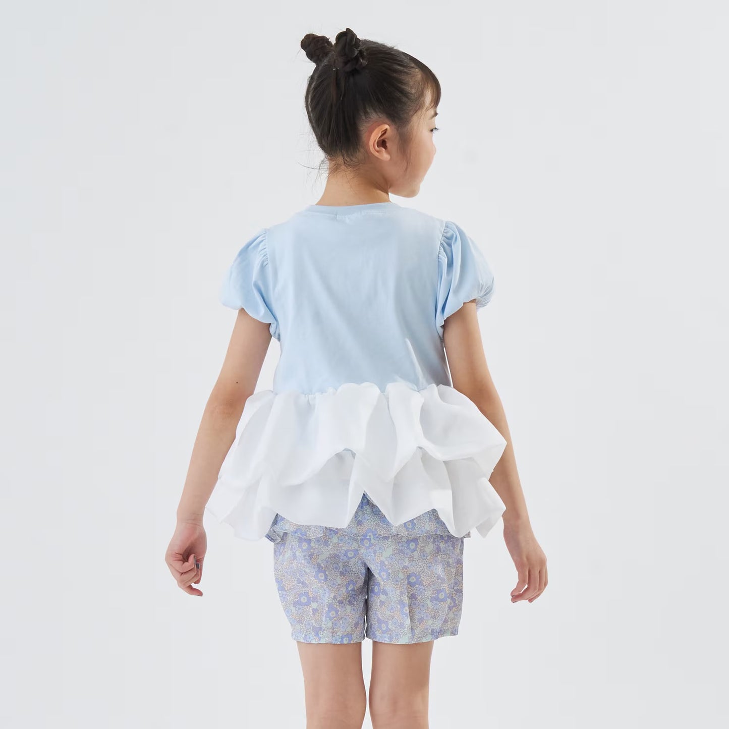 日本童裝 Ly# mine 歐根紗拼接上衣 90-140cm 女童款 夏季 TOPS