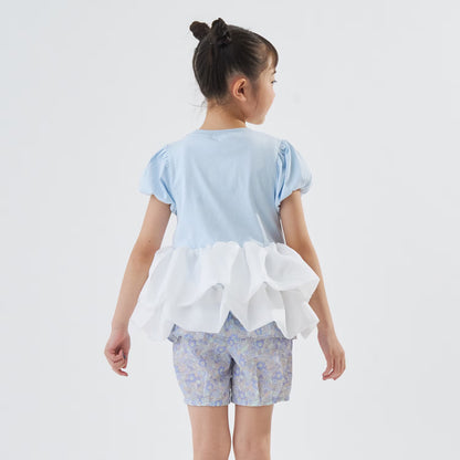 日本童裝 Ly# mine 歐根紗拼接上衣 90-140cm 女童款 夏季 TOPS